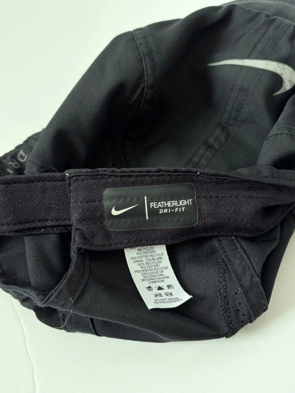 Nike Featherlight Dri-FIT Hat OSFA Black Running Performance Cap